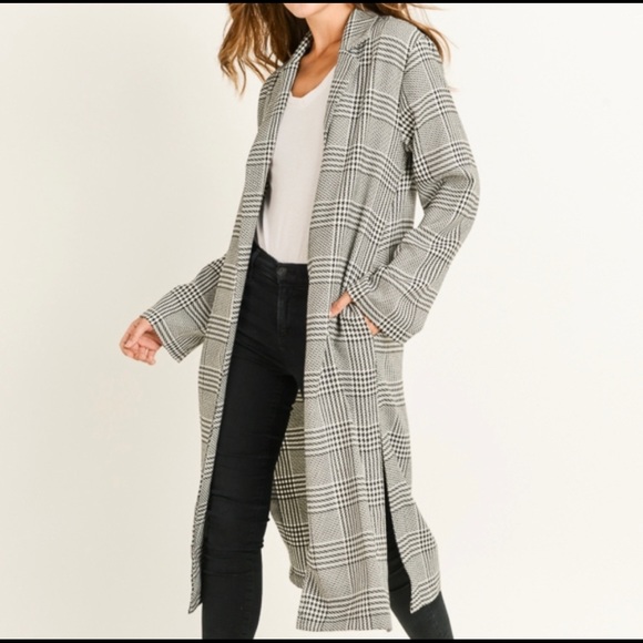 Gilli Sweaters - Glenplaid Long Cardigan